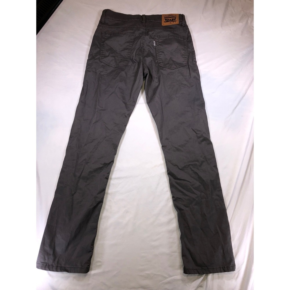 Levis 511 Slim Gray Chino Pants Mens 29x29 Charcoal Five Pocket Casual Trousers - Picture 11 of 13